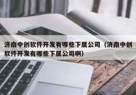 济南中创软件开发有哪些下属公司（济南中创软件开发有哪些下属公司啊）